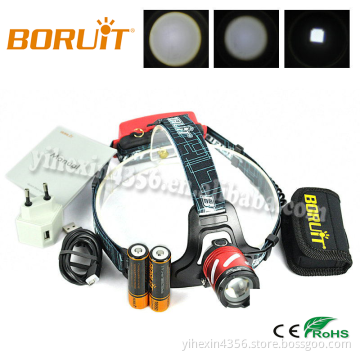 High Power Boruit B9 Rechargeable Zoom Headlamp